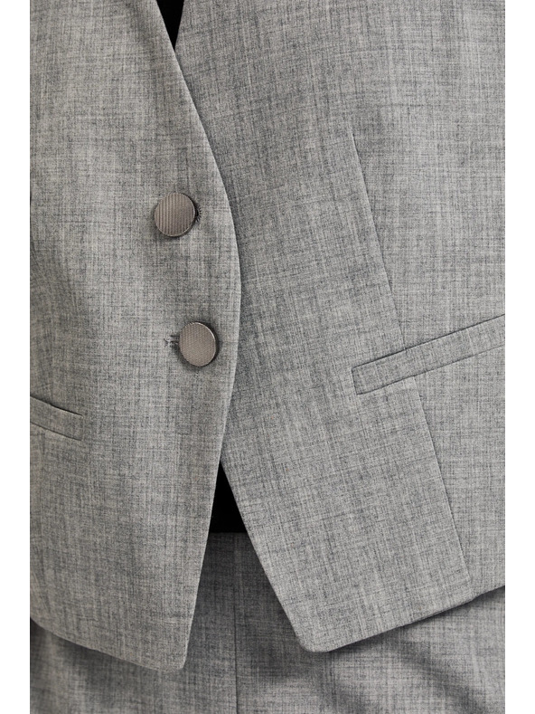 Moodo Elegantní vesta šedá Moodo