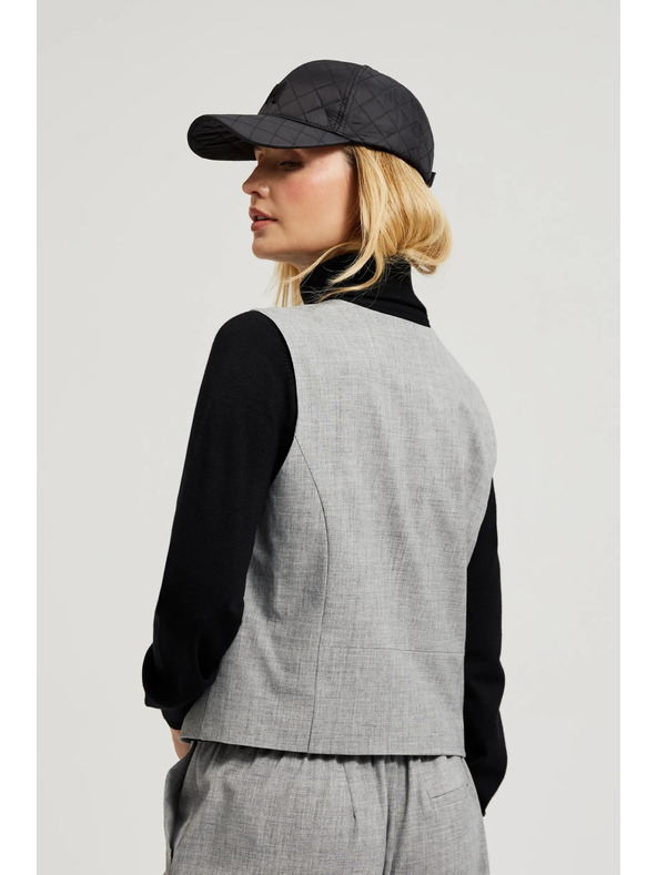 Moodo Elegantní vesta šedá Moodo