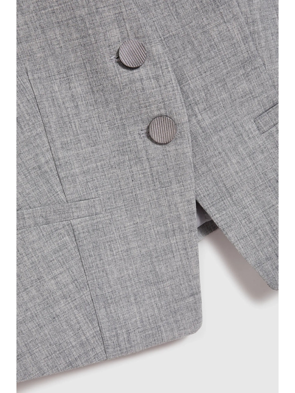 Moodo Elegantní vesta šedá Moodo