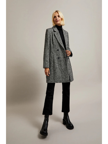 Moodo Kabát v jemné rybí kosti černý Moodo