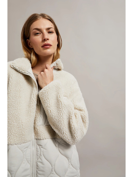 Moodo Béžová bunda teddy Moodo