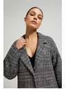 Moodo Kabát oversize kostka černý Moodo