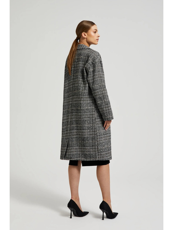 Moodo Kabát oversize kostka černý Moodo