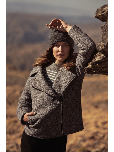 Moodo Bunda na zip šedá Moodo