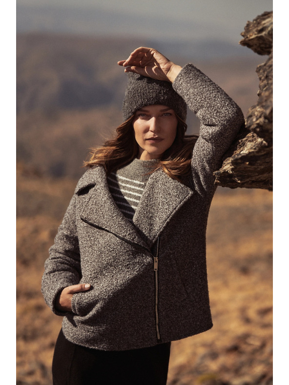 Moodo Bunda na zip šedá Moodo