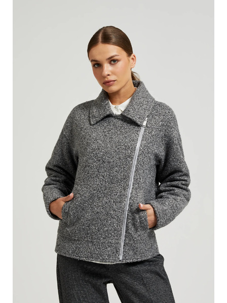 Moodo Bunda na zip šedá Moodo