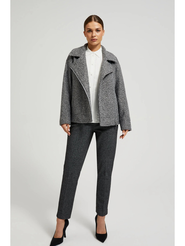 Moodo Bunda na zip šedá Moodo