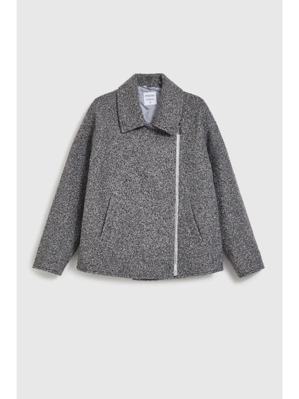 Moodo Bunda na zip šedá Moodo