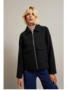Moodo Černá bunda s velkými kapsami Moodo