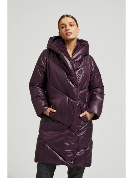 Moodo Bunda s prošíváním fialová Moodo