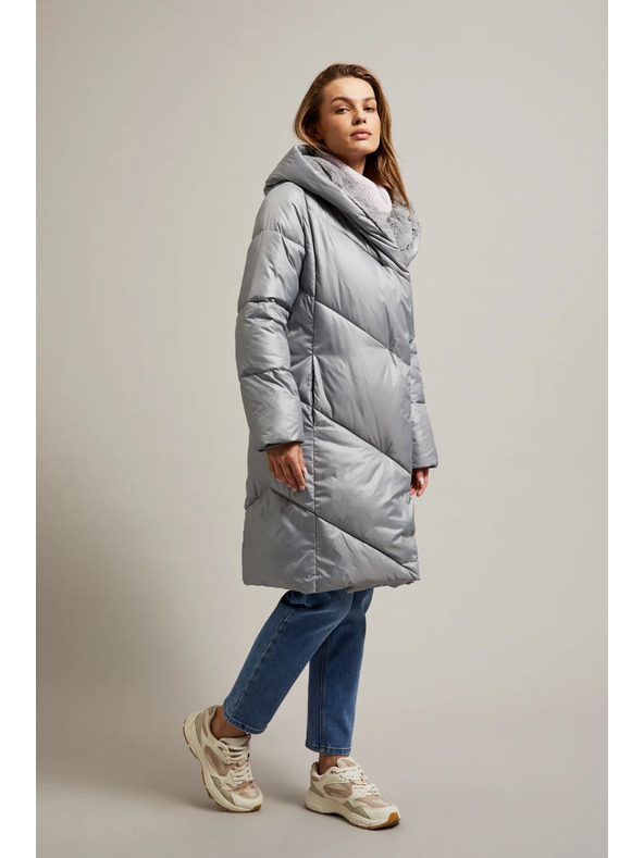 Moodo Bunda s prošíváním šedá Moodo