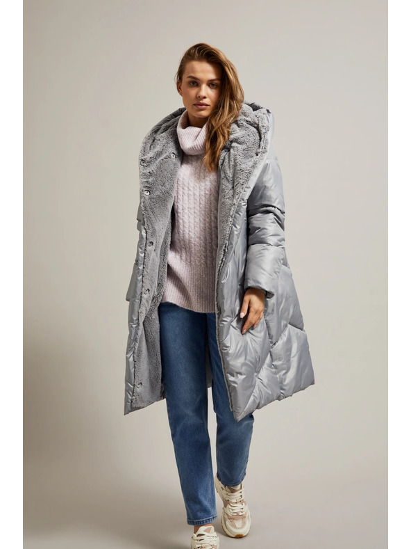 Moodo Bunda s prošíváním šedá Moodo