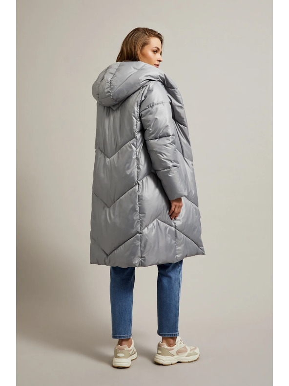 Moodo Bunda s prošíváním šedá Moodo