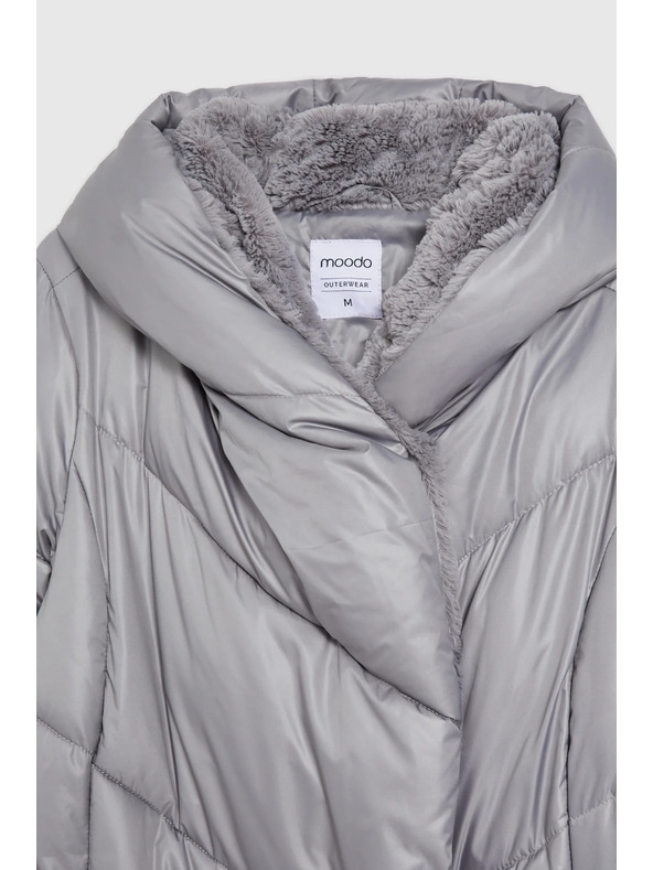 Moodo Bunda s prošíváním šedá Moodo