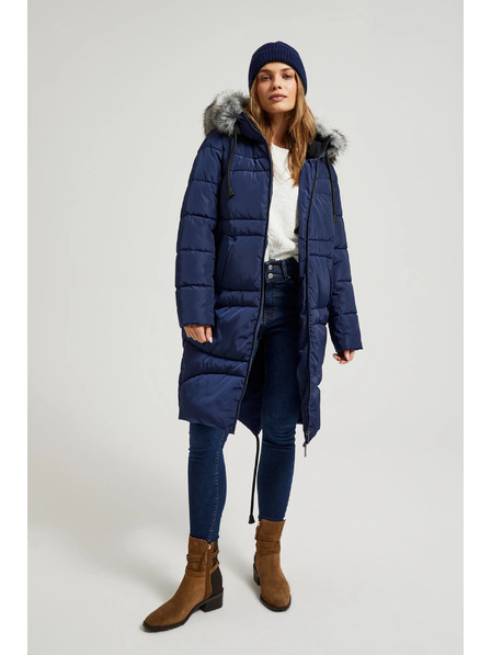 Moodo Zimní prošívaná bunda modrá Moodo