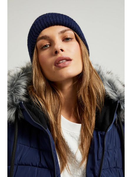 Moodo Zimní prošívaná bunda modrá Moodo