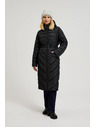 Moodo Prošívaná bunda s páskem černá Moodo