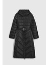 Moodo Prošívaná bunda s páskem černá Moodo