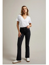 Moodo Hladké černé džínsy bootcut Moodo