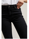 Moodo Hladké černé džínsy bootcut Moodo