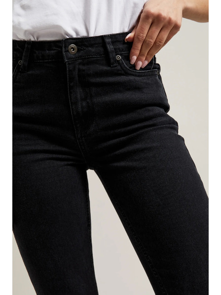 Moodo Hladké černé džínsy bootcut Moodo