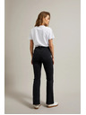 Moodo Hladké černé džínsy bootcut Moodo