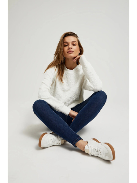 Moodo Modré bavlněné úzké džíny Moodo