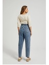 Moodo Modré bavlněné džíny s vysokým pasem Moodo