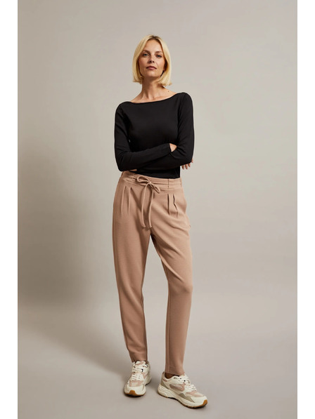 Moodo Béžové kalhoty se zavazováním Moodo