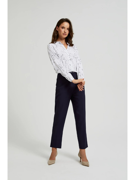 Moodo Tmavě modré cigaretové kalhoty Moodo