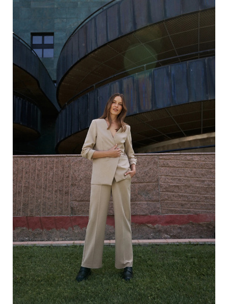 Moodo Elegantní kalhoty béžové Moodo