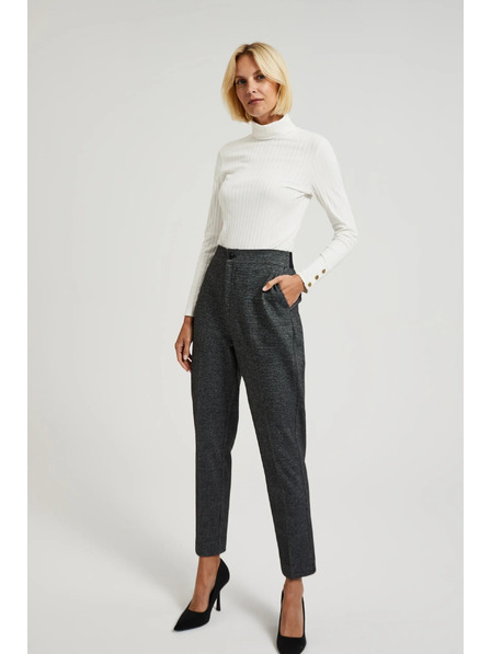 Moodo Cigaretové kalhoty s kapsami černé Moodo