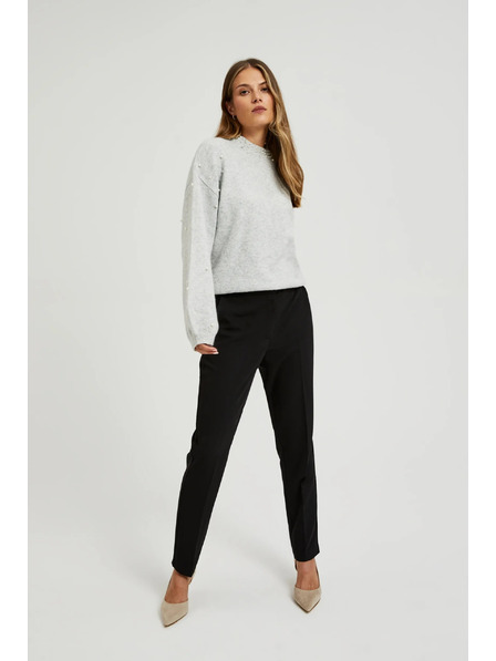 Moodo Elegantní černé úzké kalhoty Moodo