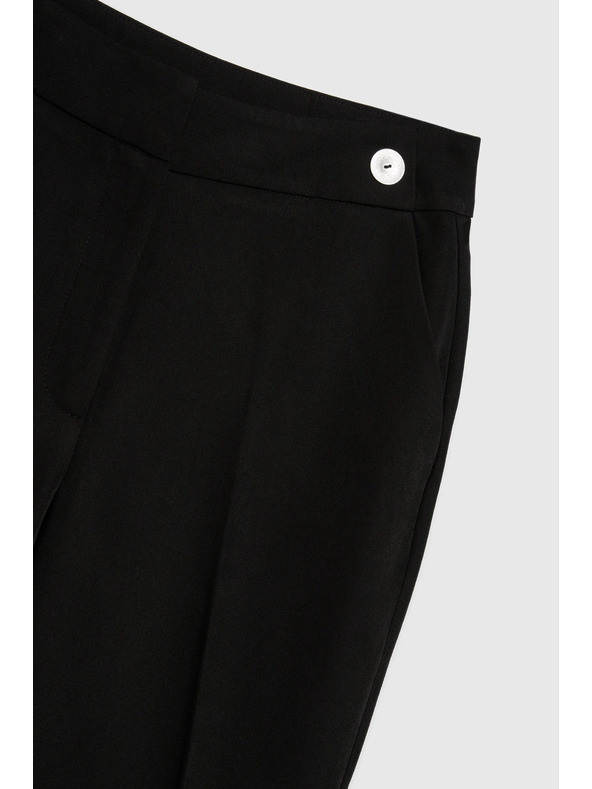Moodo Elegantní černé úzké kalhoty Moodo