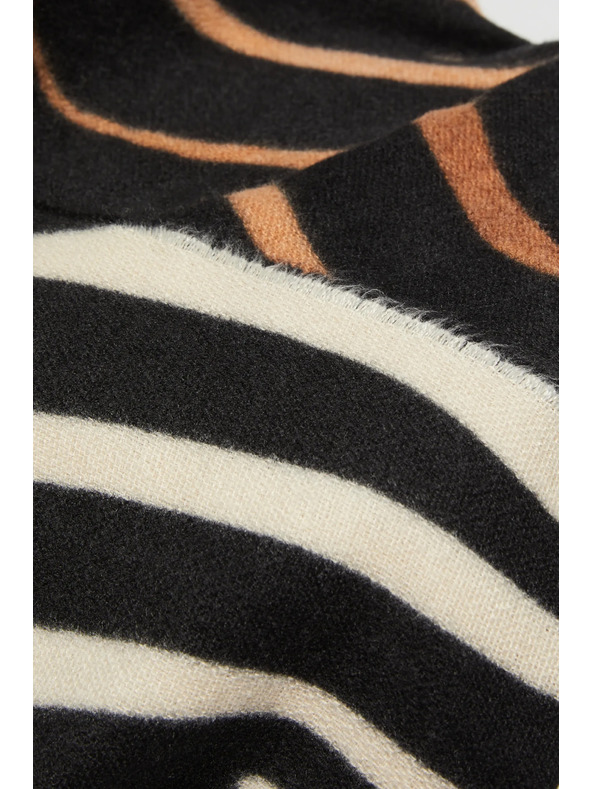 Moodo Hnědá šála se zvířecím vzorem Moodo