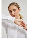 Moodo Viskózová košile s límečkem bílá Moodo