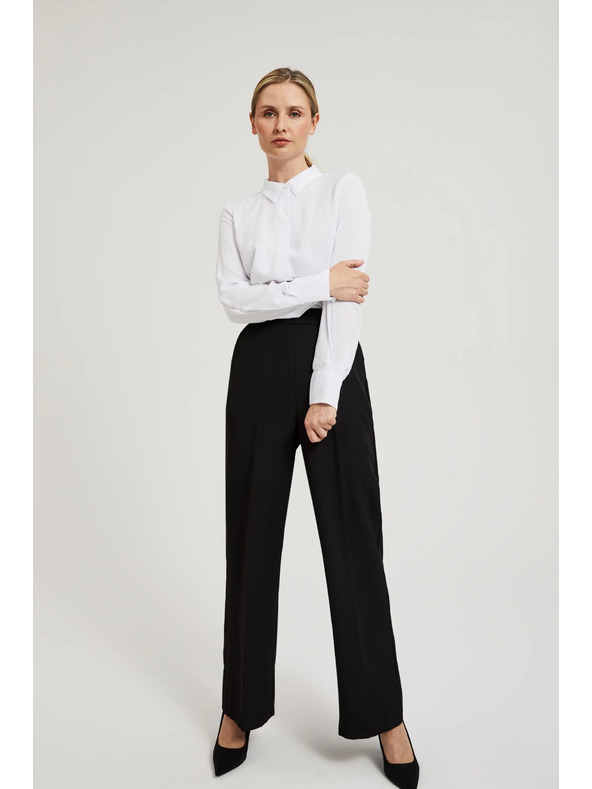 Moodo Viskózová košile s límečkem bílá Moodo