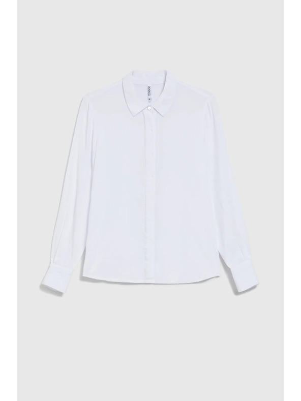 Moodo Viskózová košile s límečkem bílá Moodo