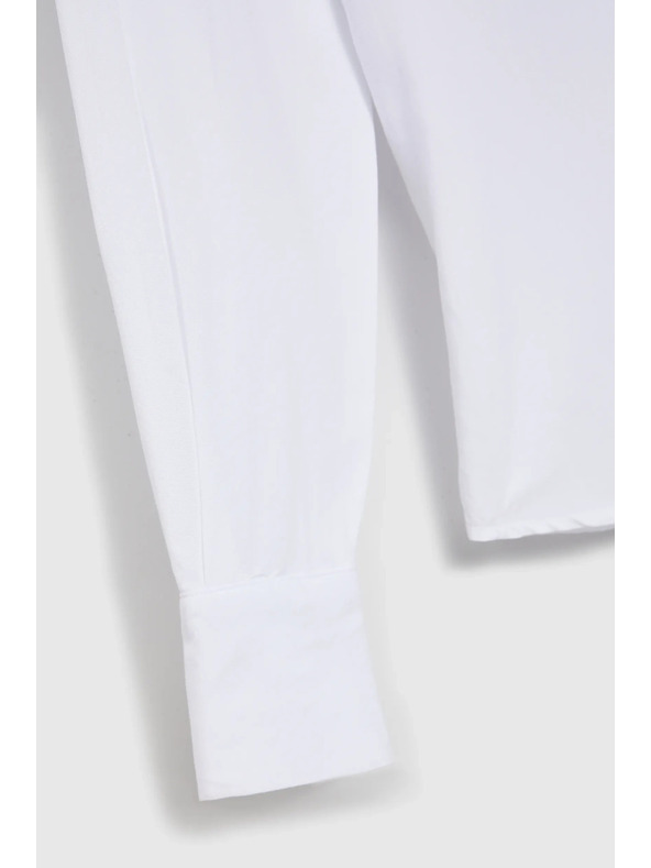 Moodo Viskózová košile s límečkem bílá Moodo