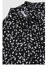 Moodo Černá košile se vzorem s límcem Moodo
