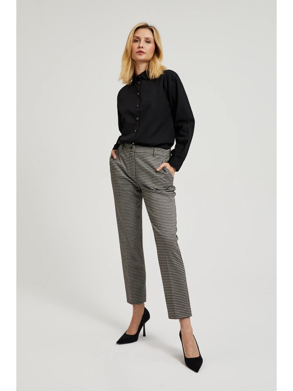 Moodo Hladká košile s dlouhým rukávem černá Moodo