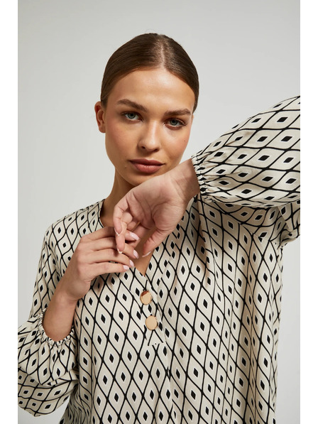 Moodo Košile se vzorem a ozdobnými knoflíky Moodo