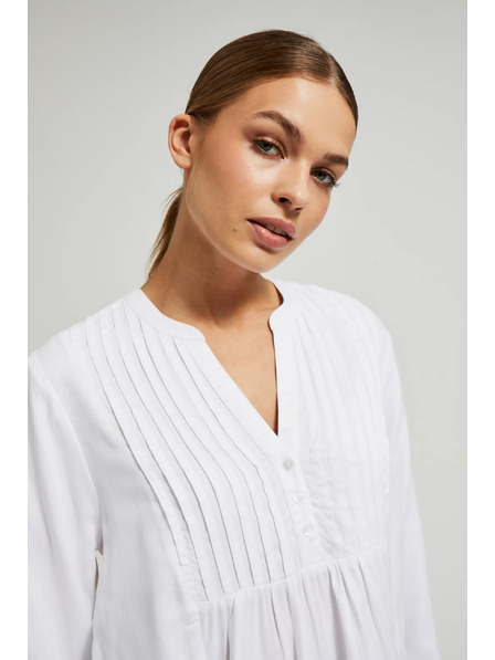 Moodo Košile s dlouhými rukávy bílá Moodo