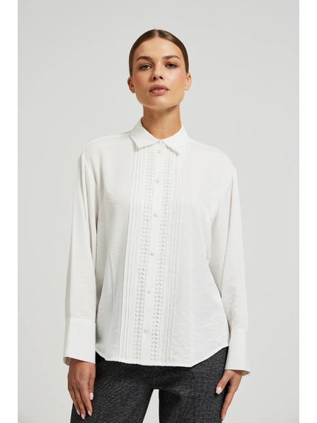 Moodo Elegantní viskózová košile bílá Moodo