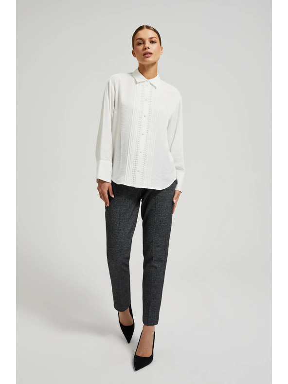 Moodo Elegantní viskózová košile bílá Moodo