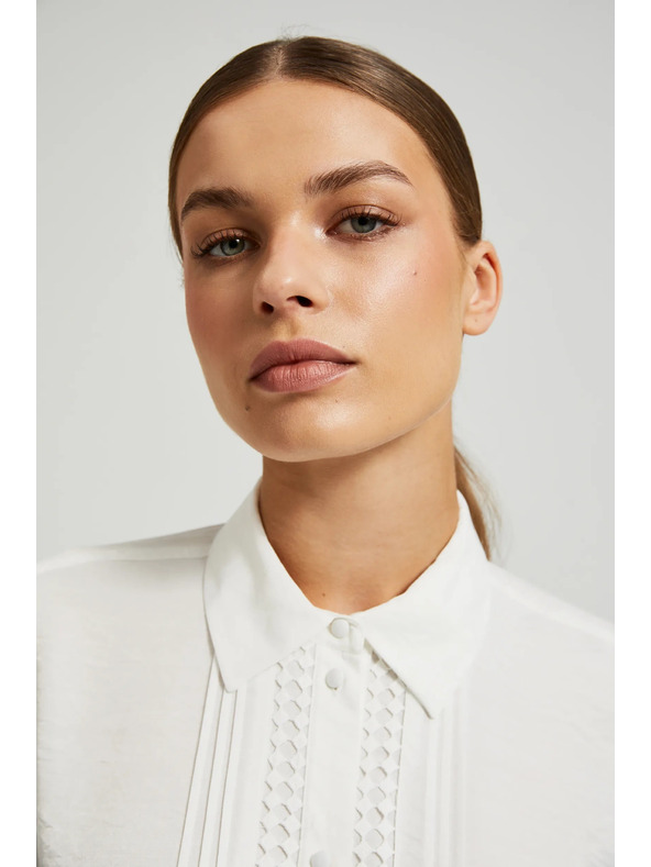 Moodo Elegantní viskózová košile bílá Moodo