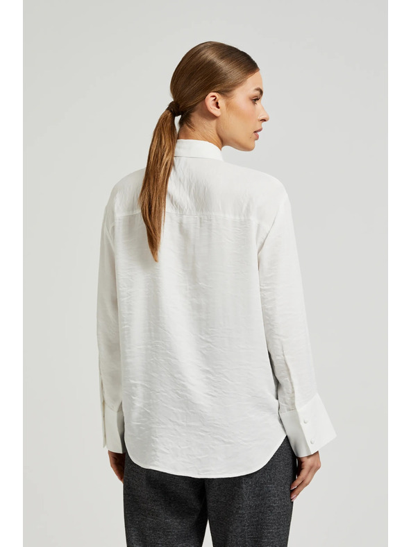 Moodo Elegantní viskózová košile bílá Moodo