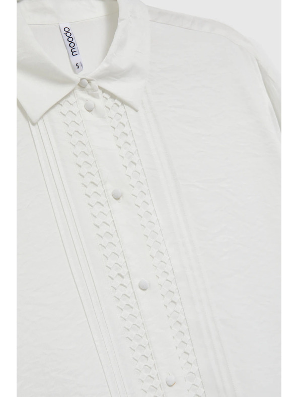 Moodo Elegantní viskózová košile bílá Moodo