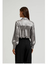Moodo Stříbrná košile s nabíranými rukávy Moodo