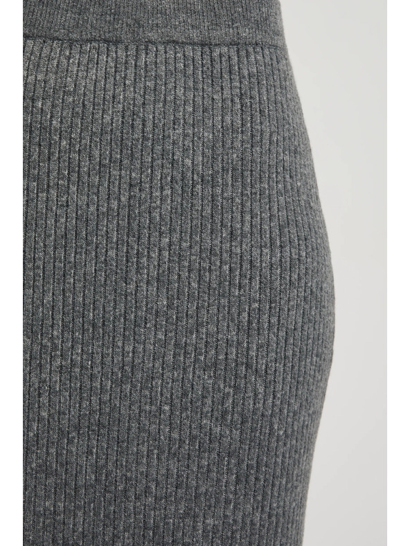 Moodo Úpletová midi sukně šedá Moodo